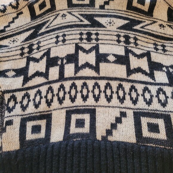 Vintage IB Diffusion Cardigan, Aztec Design in Medium - Picture 6 of 7
